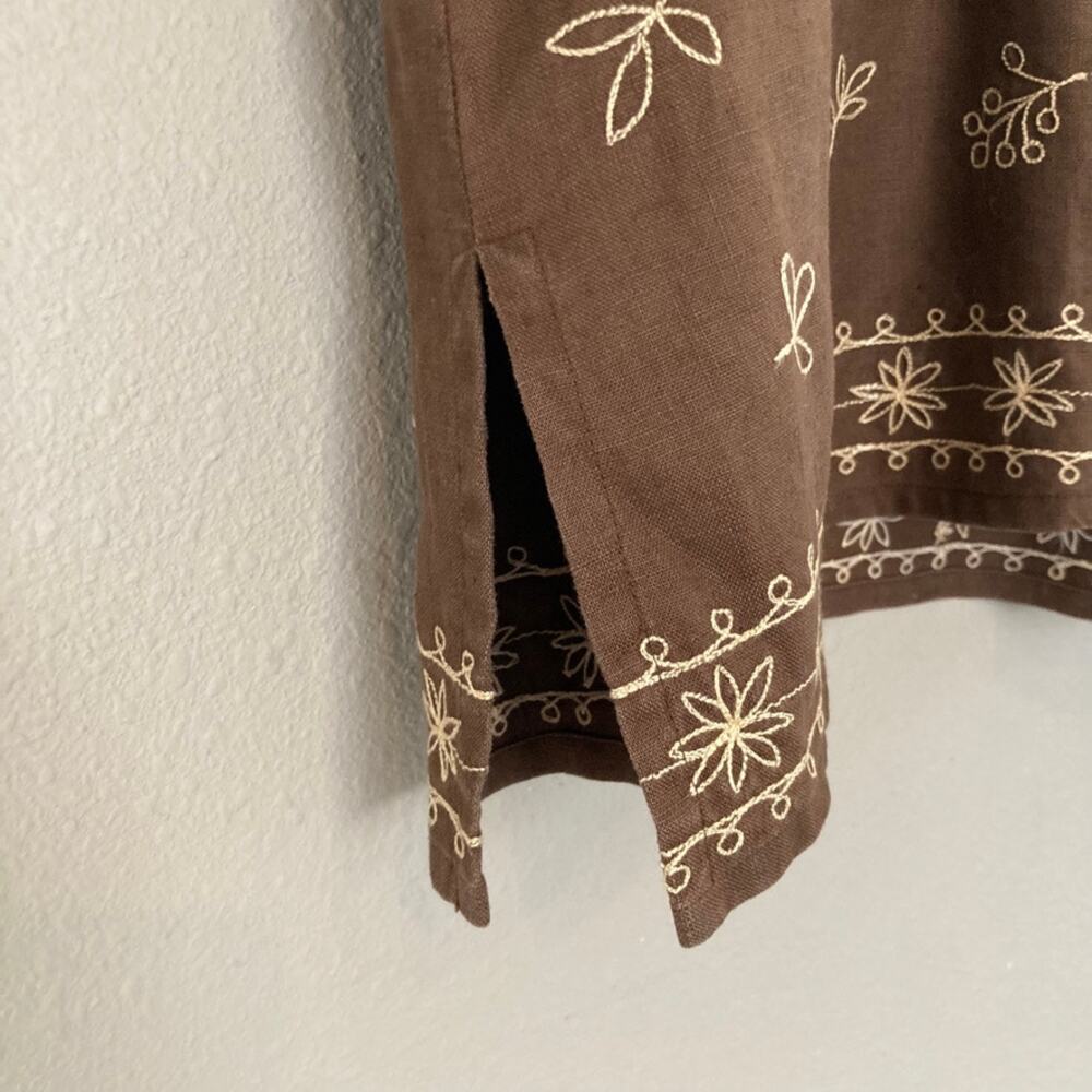 David Dart Collection Linen Buttoned Cardigan Tun… - image 5